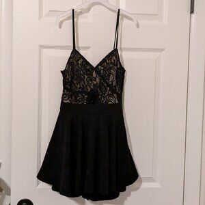 Forever 21 black & nude romper size small